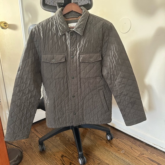 Goodfellow & Co Men's Olive 🫒 Green Quilted Shirt Jacket - Size Small - Picture 2 of 8